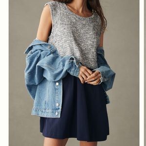 NWT! Daily Practice by Anthropologie Twofer Mini Dress Navy Large